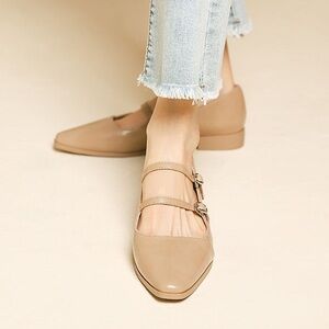 Ladies' Fashionable Buckle Decorated Mary Jane Shoes